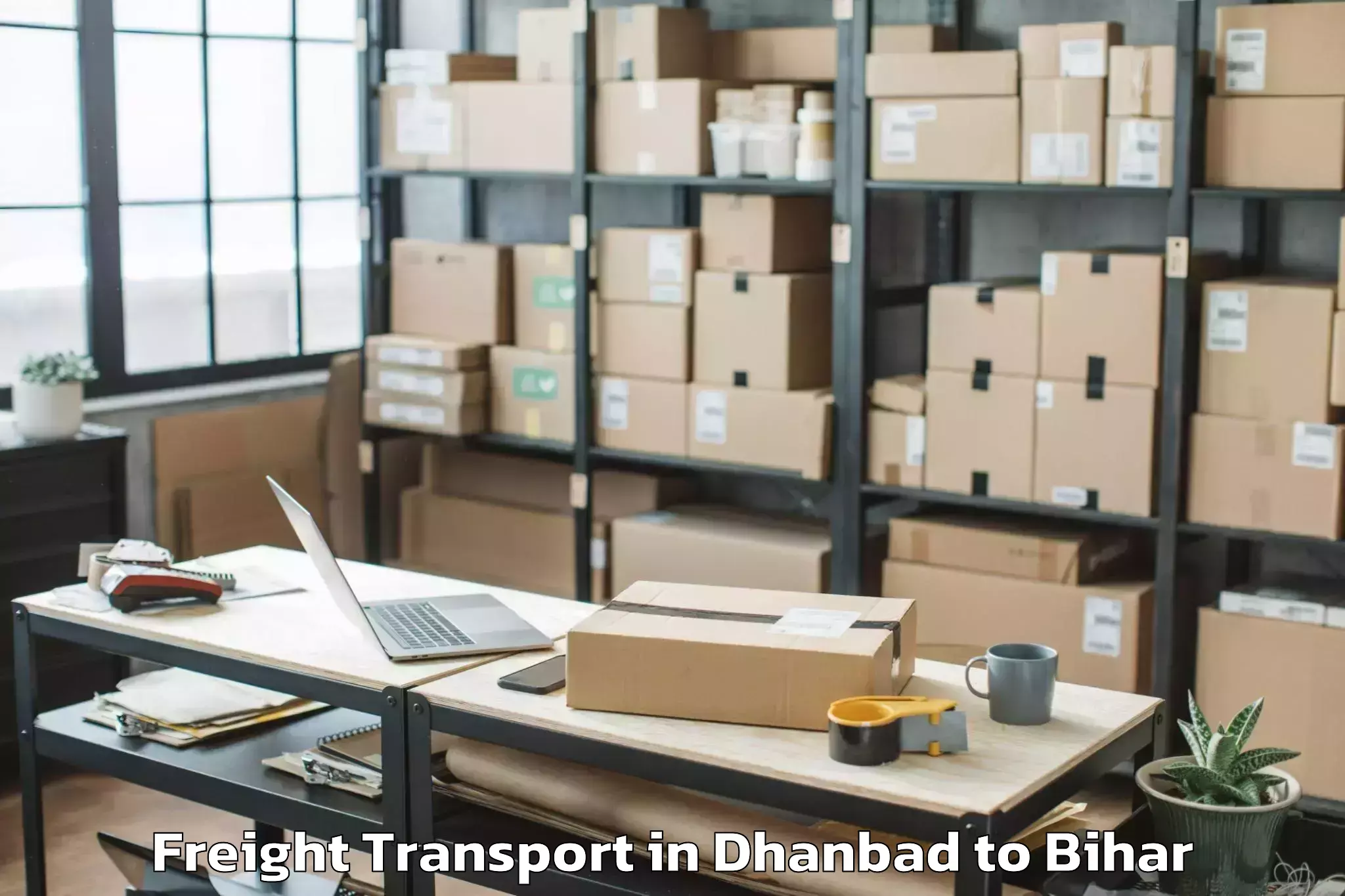 Easy Dhanbad to Karai Parsurai Freight Transport Booking